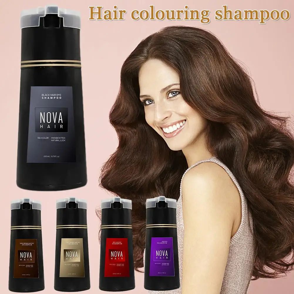 200ml Nova Hair Dye Shampoo Ha - đánh giá và giá Hair Spray Color