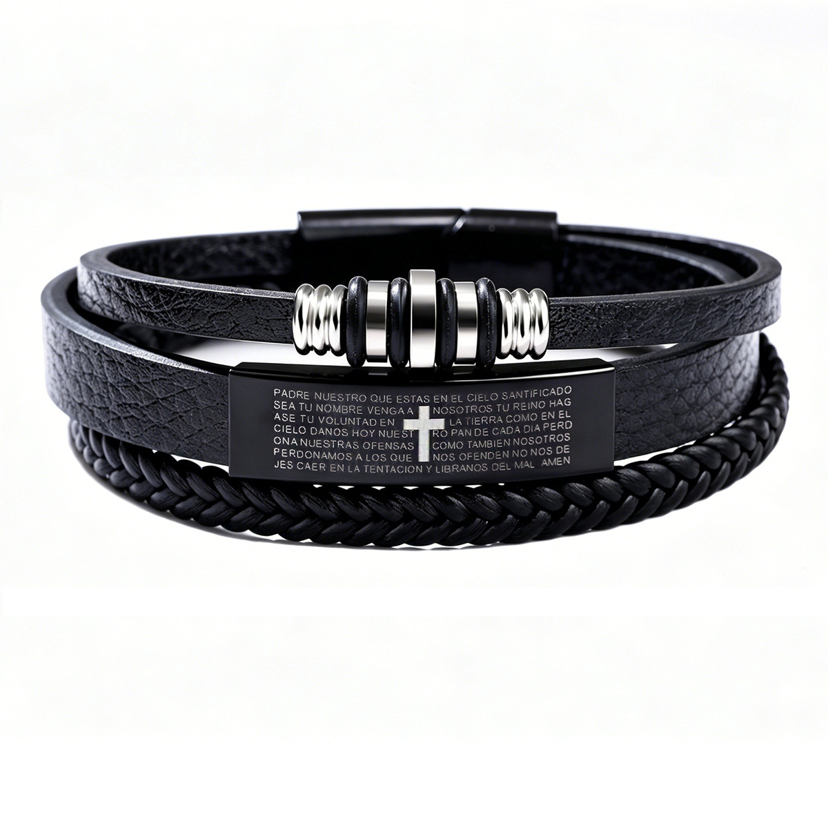 Men Triple Layer Braided Leath - đánh giá và giá Magnetic Clasp Cosplay