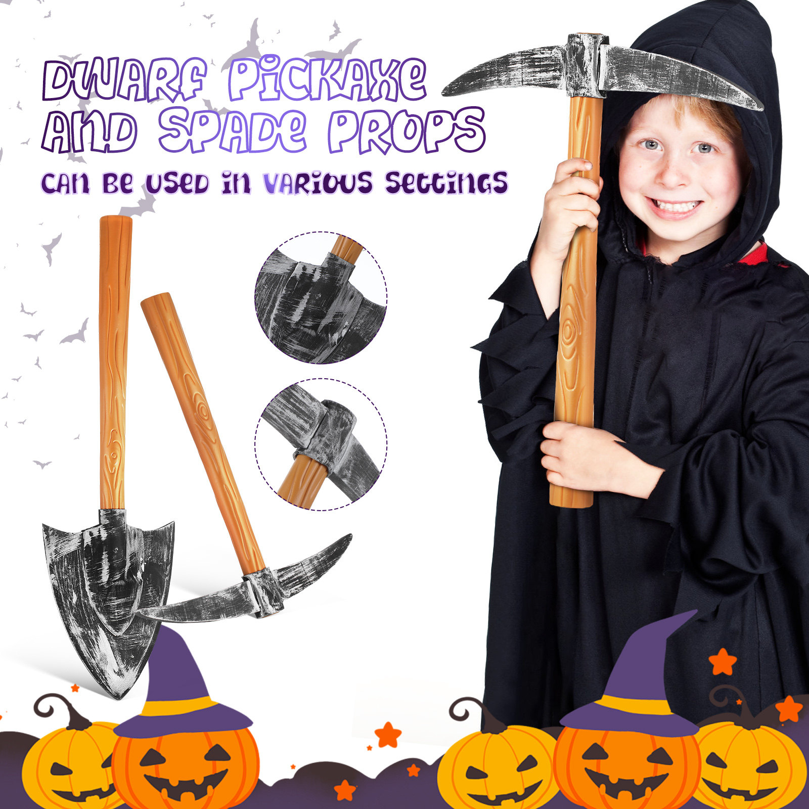 1Set Foam Pickaxe Spade Props  - đánh giá và giá Cosplay Prop Axe