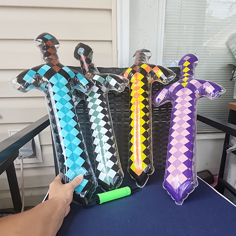 3Pcs Pixel Style Inflatable Sw - đánh giá và giá Cosplay Prop Dagger