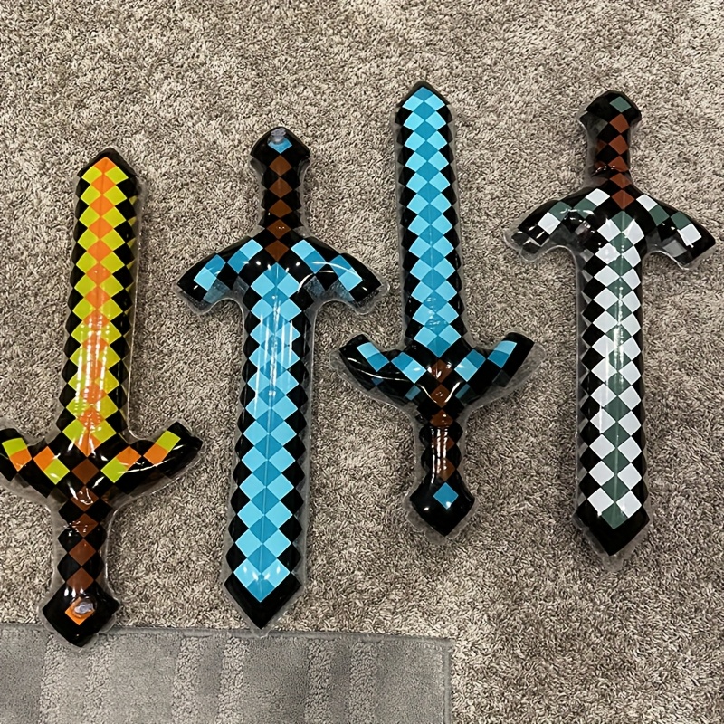 3Pcs Pixel Style Inflatable Sw - đánh giá và giá Cosplay Prop Dagger