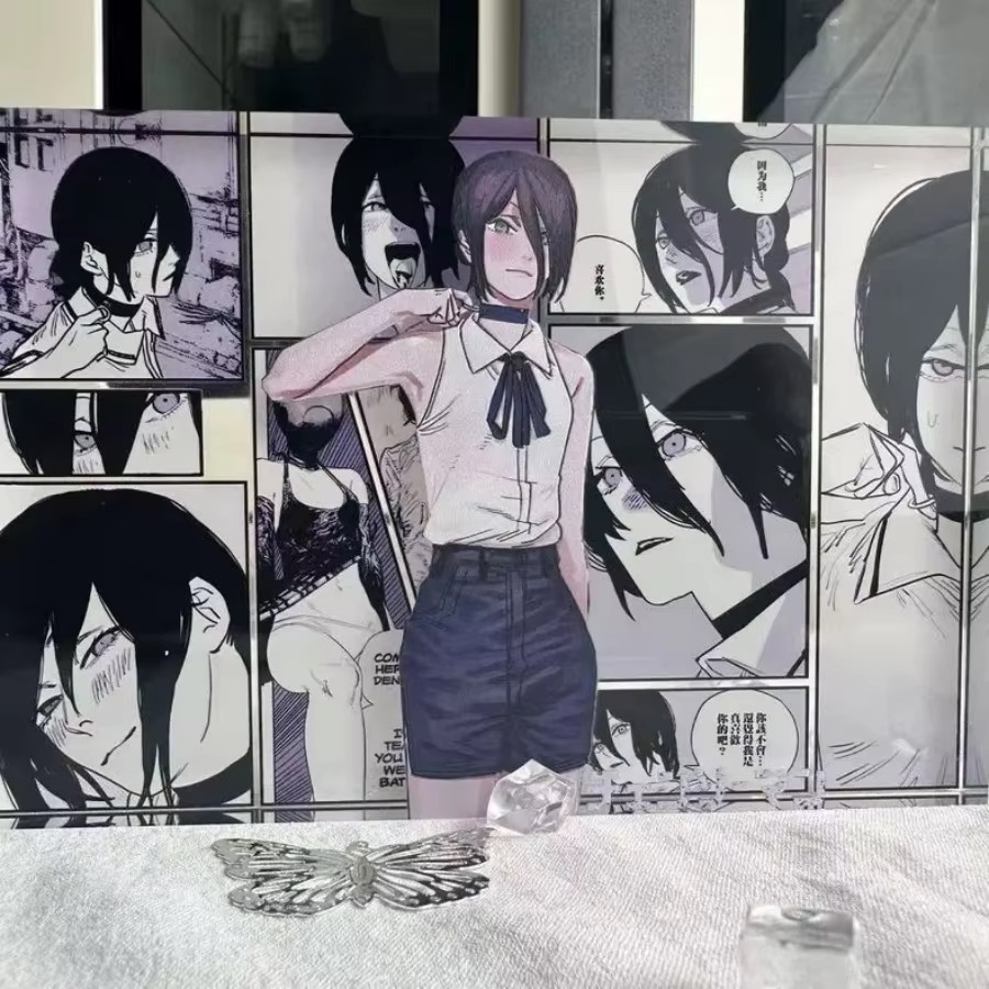 Anime Figure Denji and Reze Ac - đánh giá và giá Acrylic Cosplay Prop